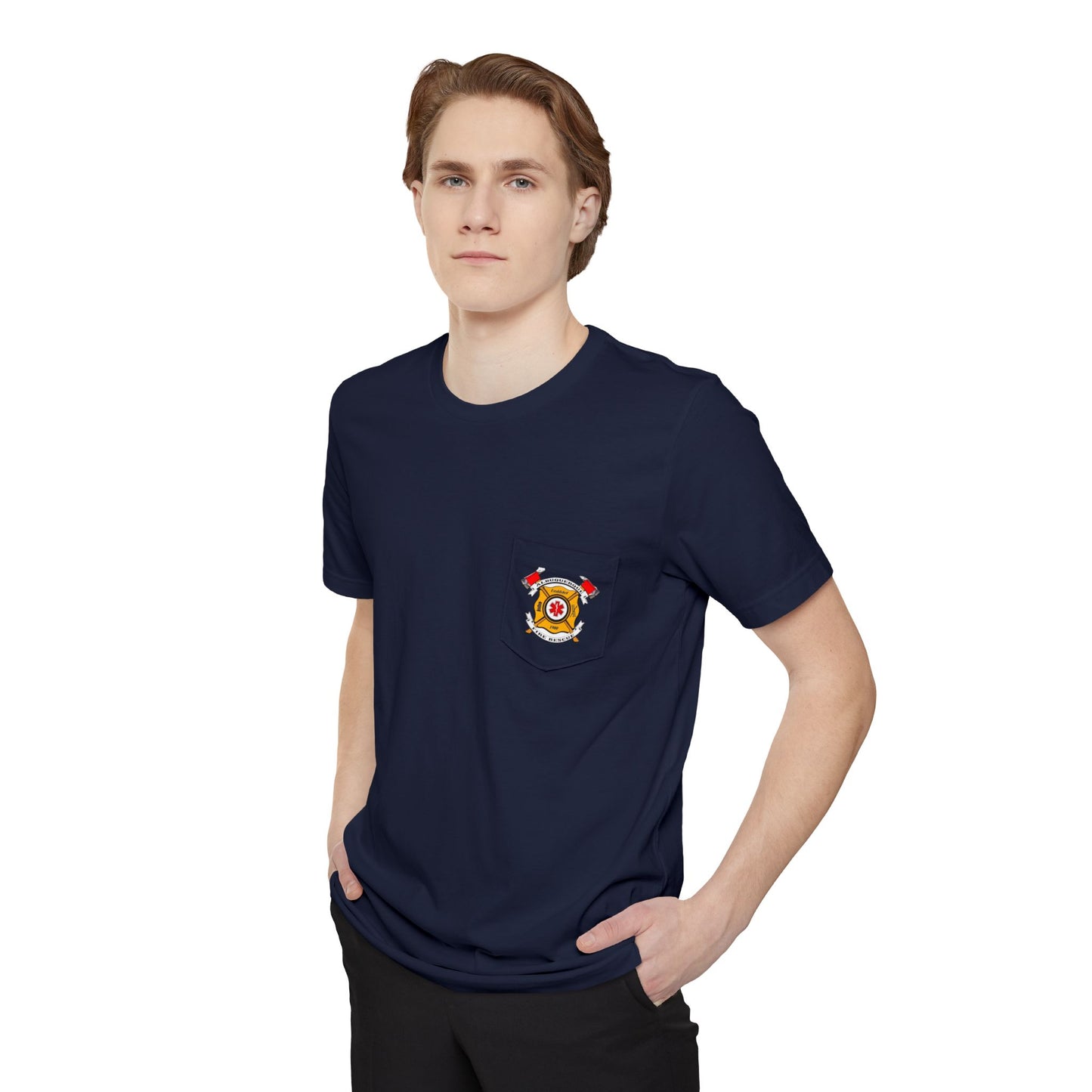 Albuquerque Fire Rescue [image on pocket only] Pocket T-shirt