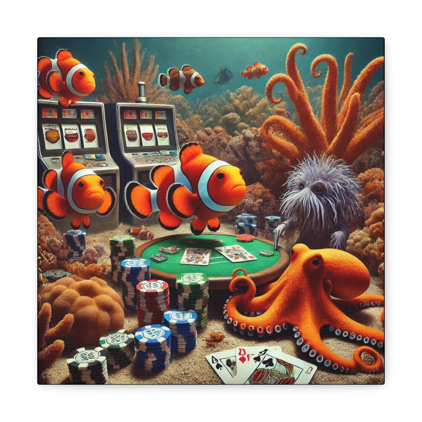 Clownfish Casino Canvas Wraps