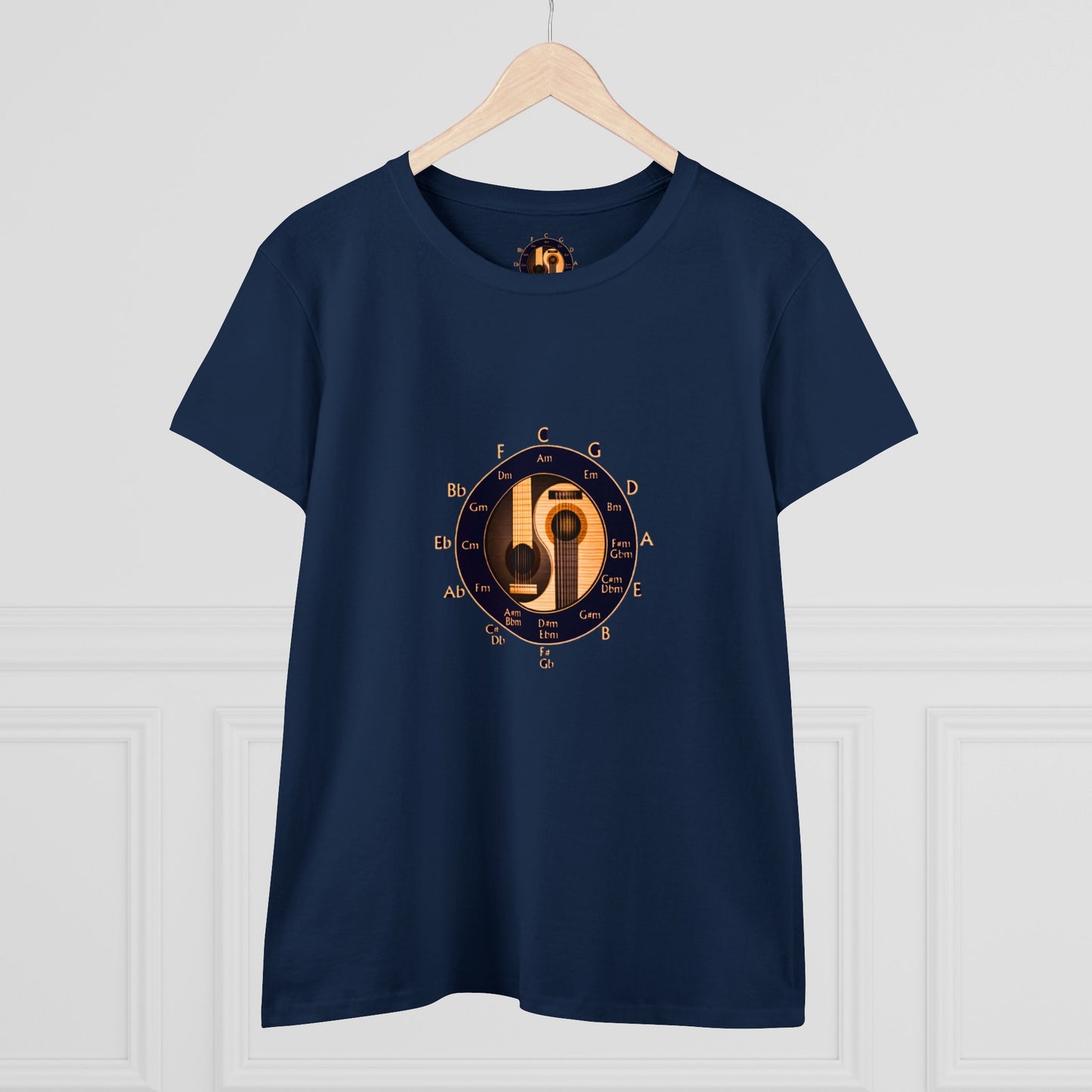 Musician Circle of Fifths contoured 100% cotton tee