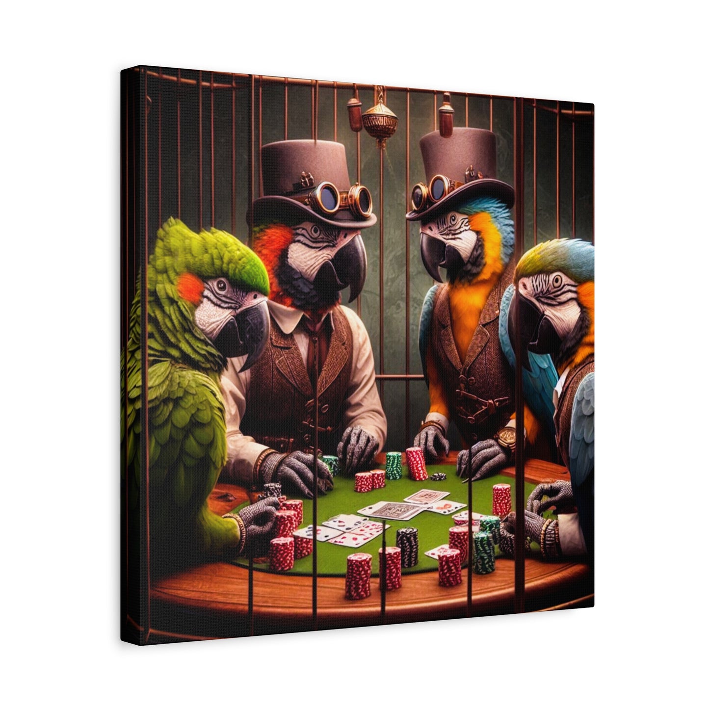 Parrots Playing Poker