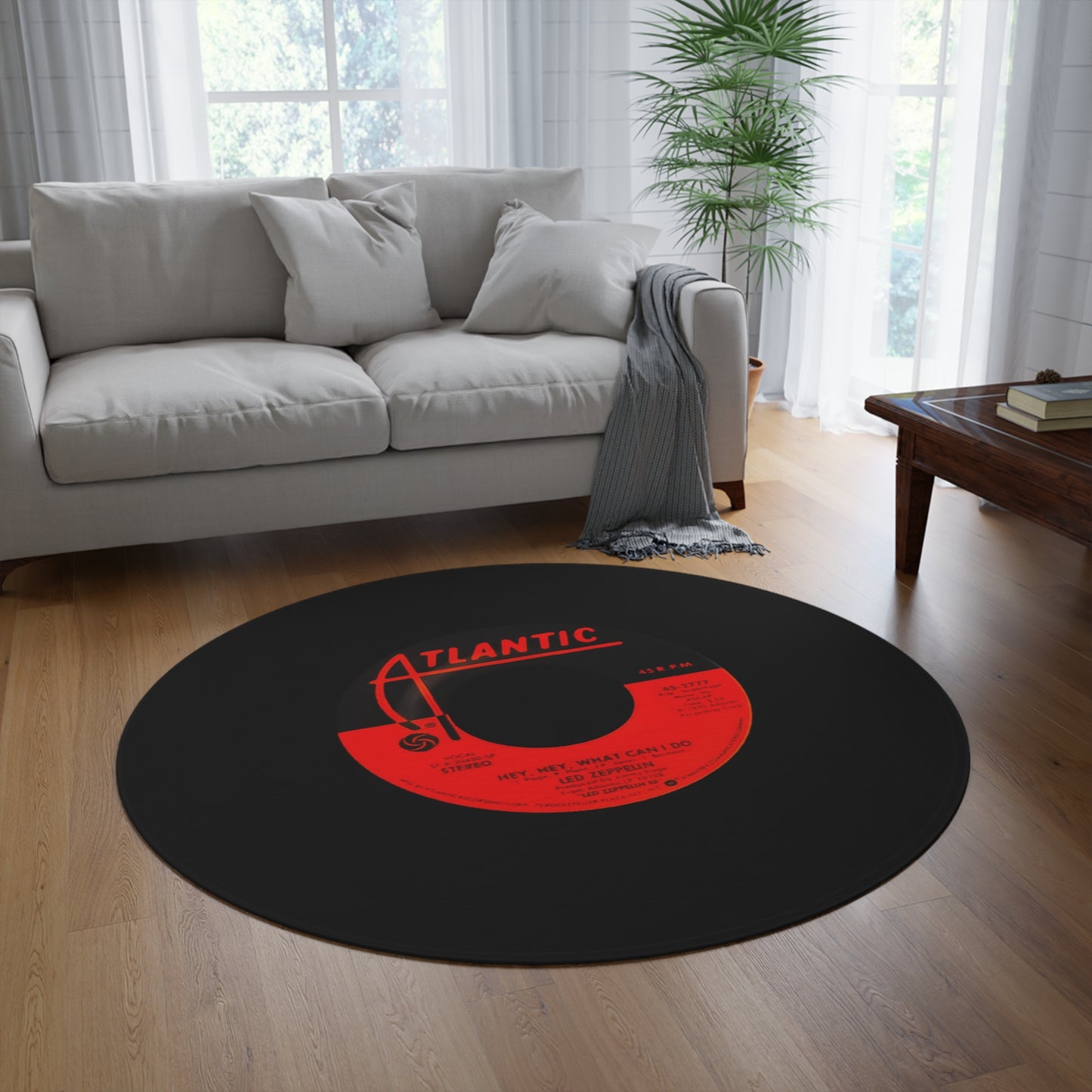 Musician Hey Hey What Can I Do Round Rug