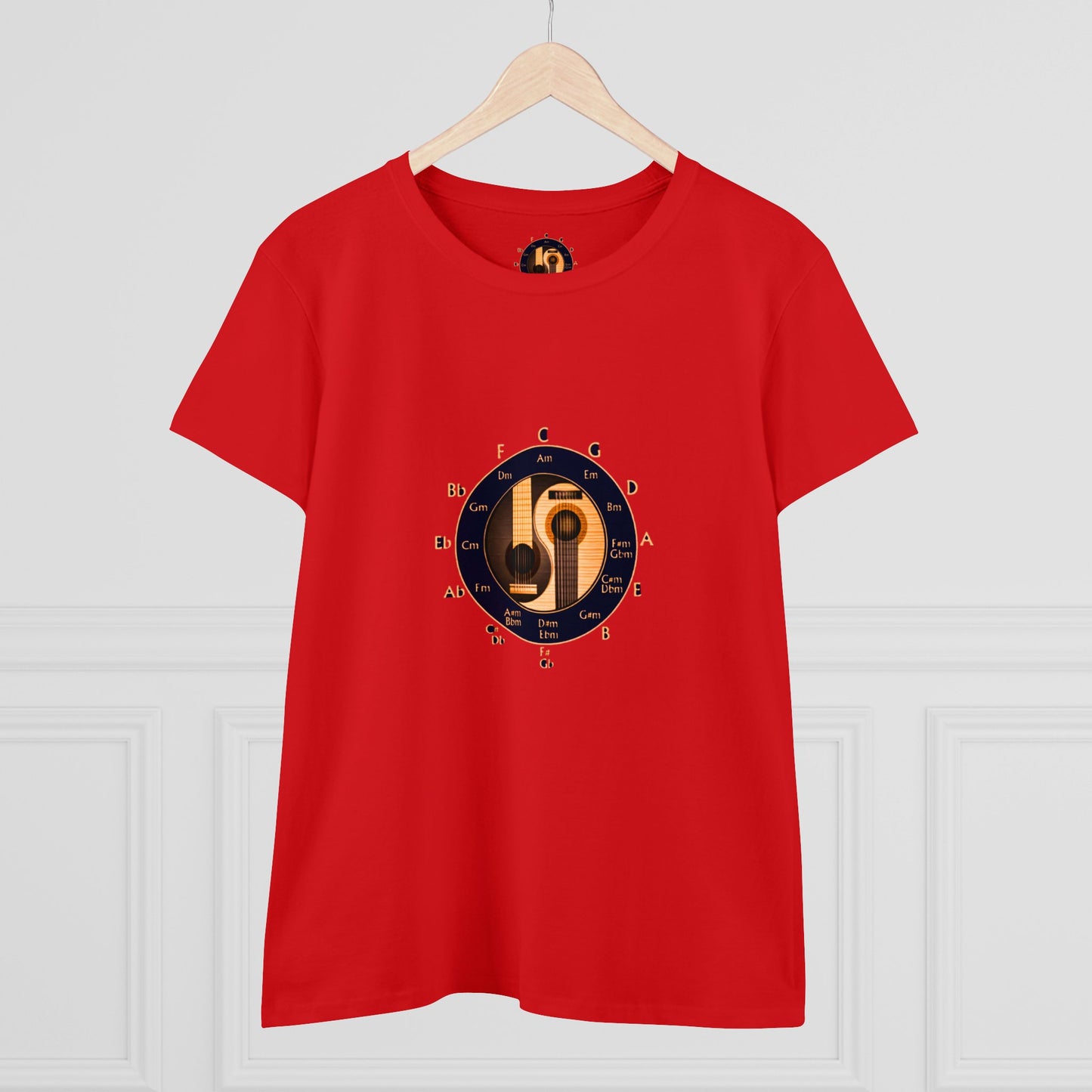 Musician Circle of Fifths contoured 100% cotton tee