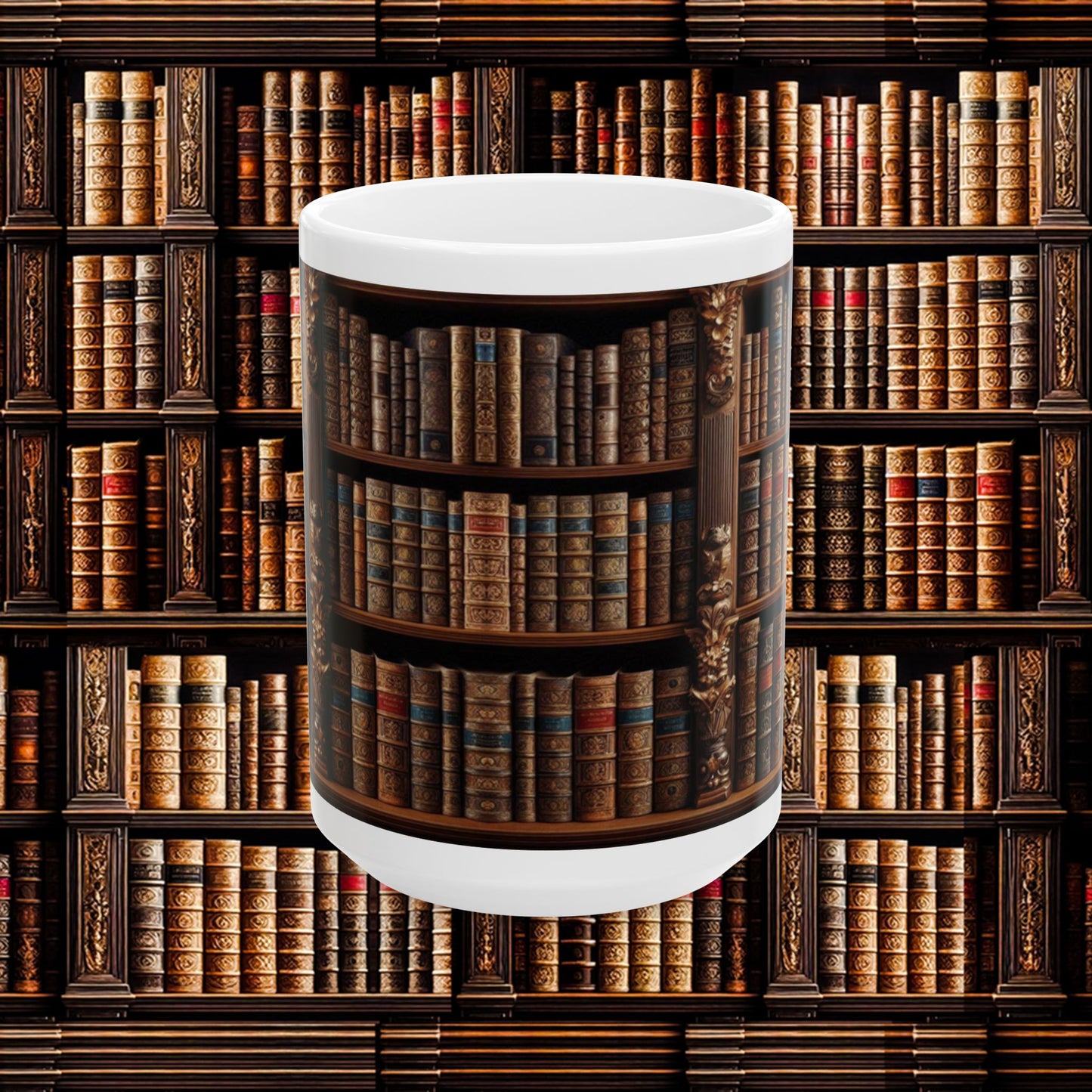 Bookworm Ceramic Mug, (11oz, 15oz)