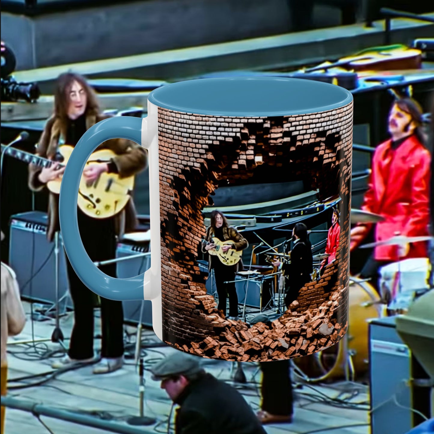 Musician Coffee Mug Beatles Rooftop