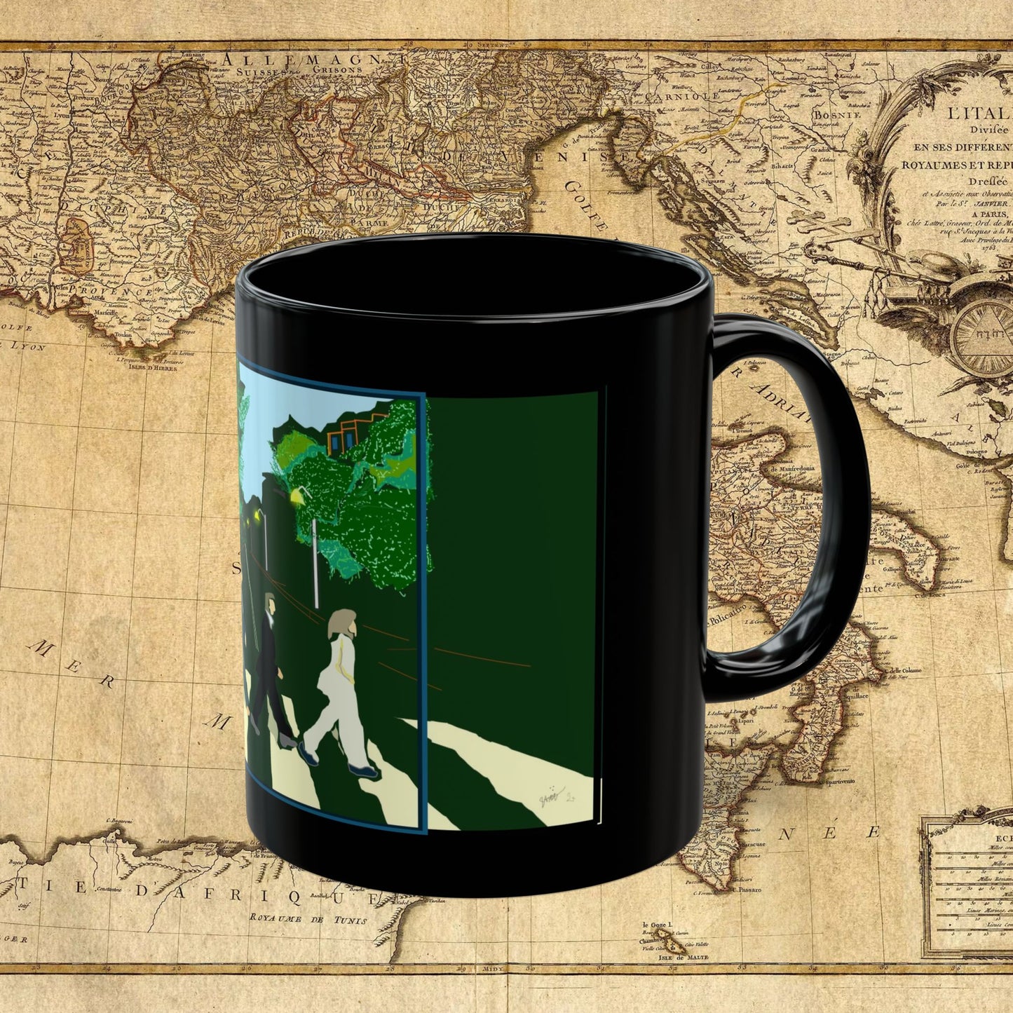 Musician Abbey Road Black Mug (11oz, 15oz)