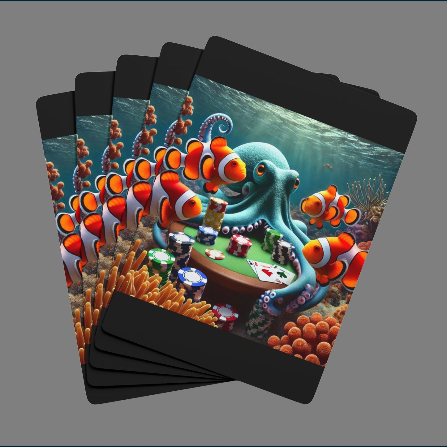 Clownfish Underwater Poker Playing Cards