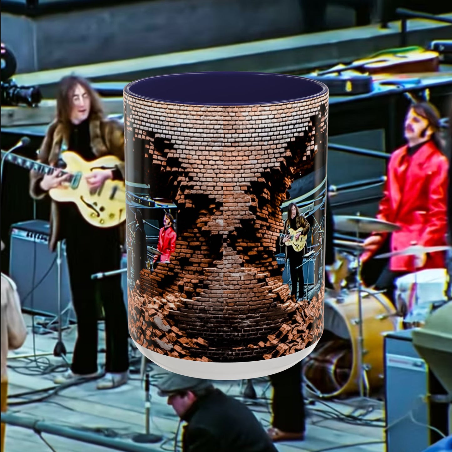 Musician Coffee Mug Beatles Rooftop