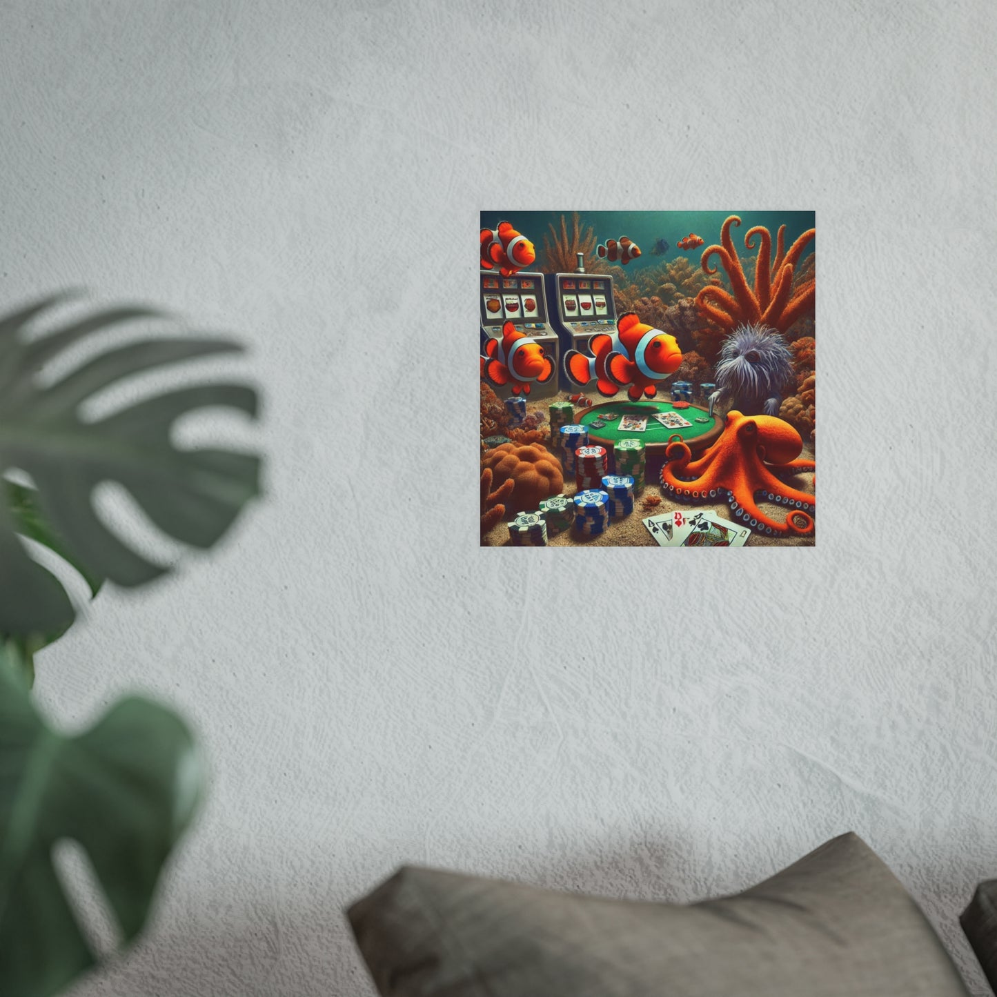 Clown Fish Underwater Casino Matte Posters