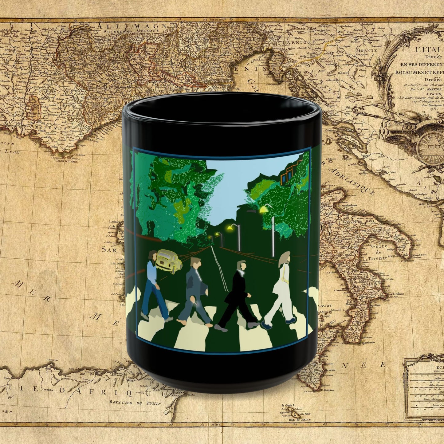 Musician Abbey Road Black Mug (11oz, 15oz)