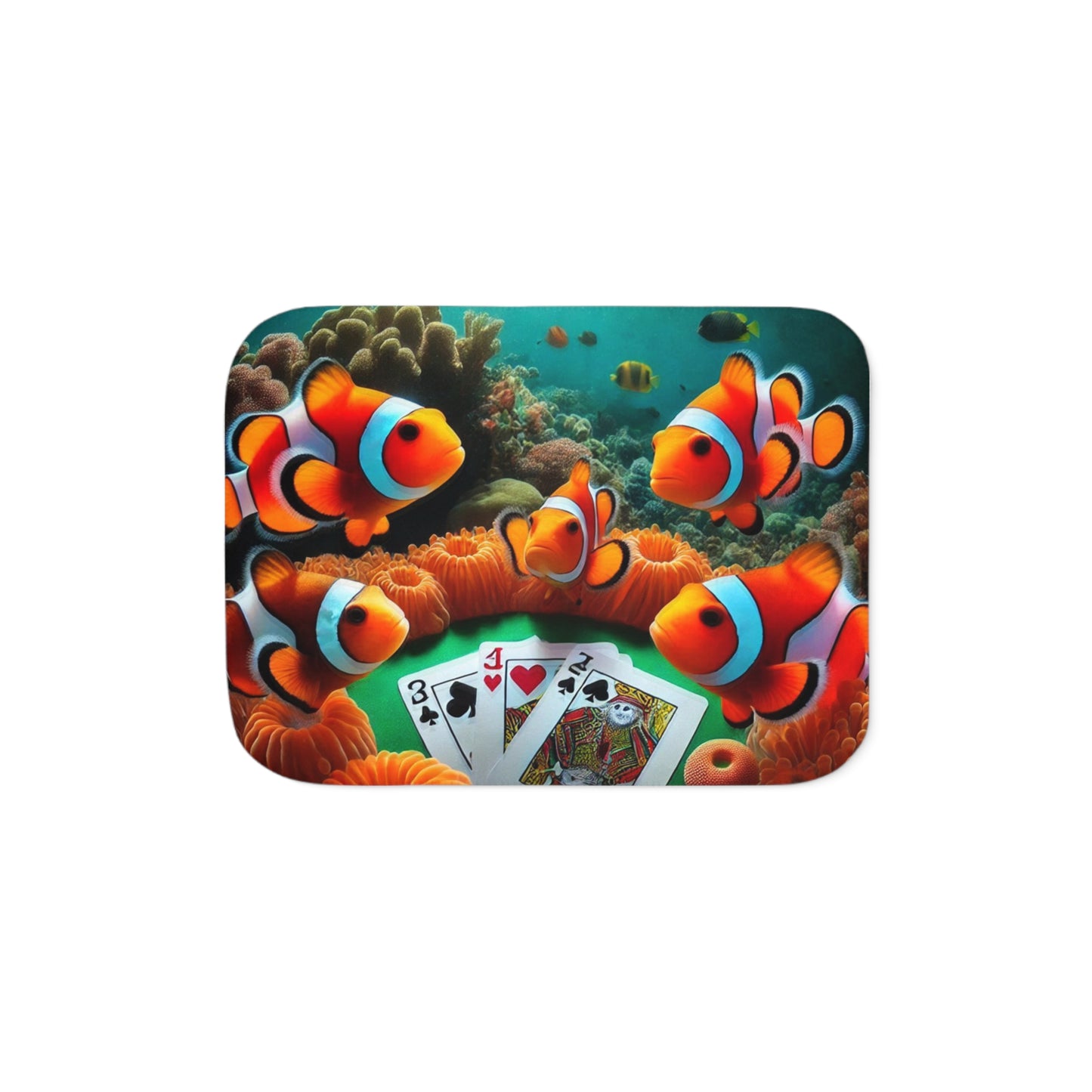 Clown Fish Style Sherpa Blanket,