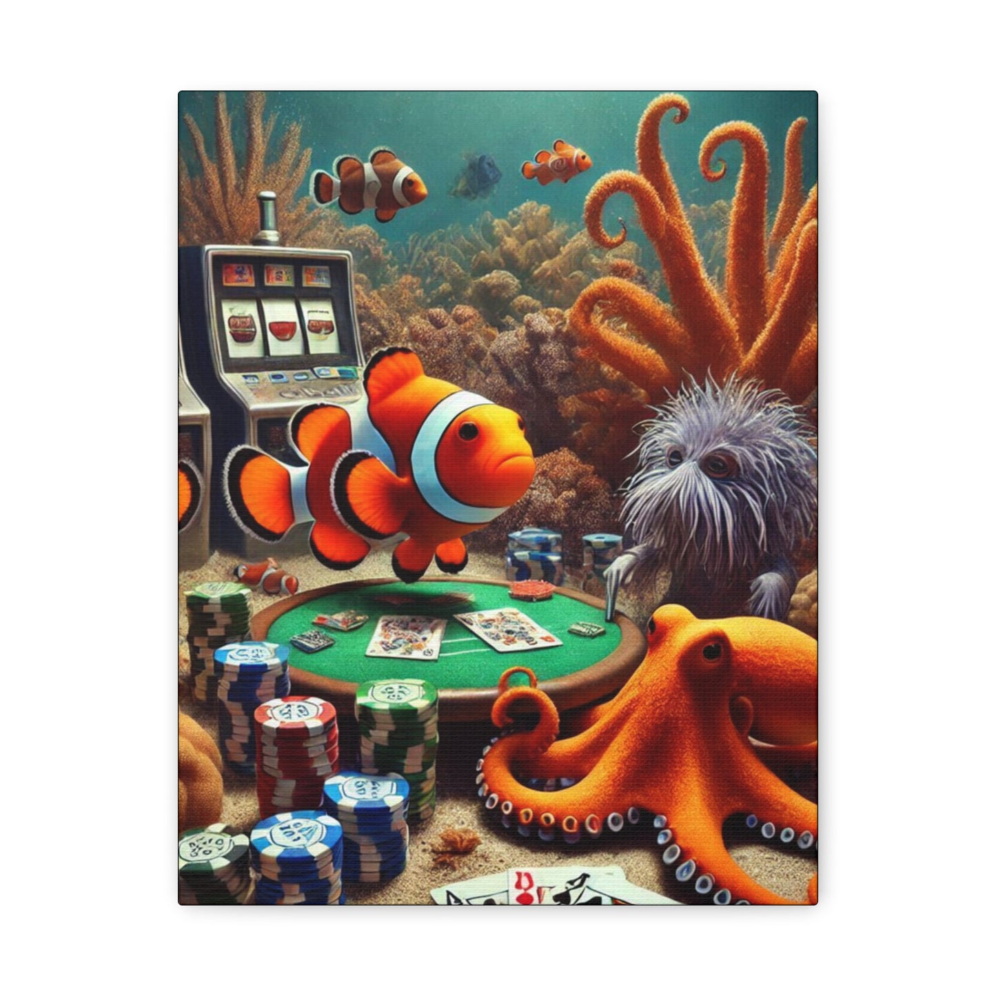 Clownfish Casino Canvas Wraps
