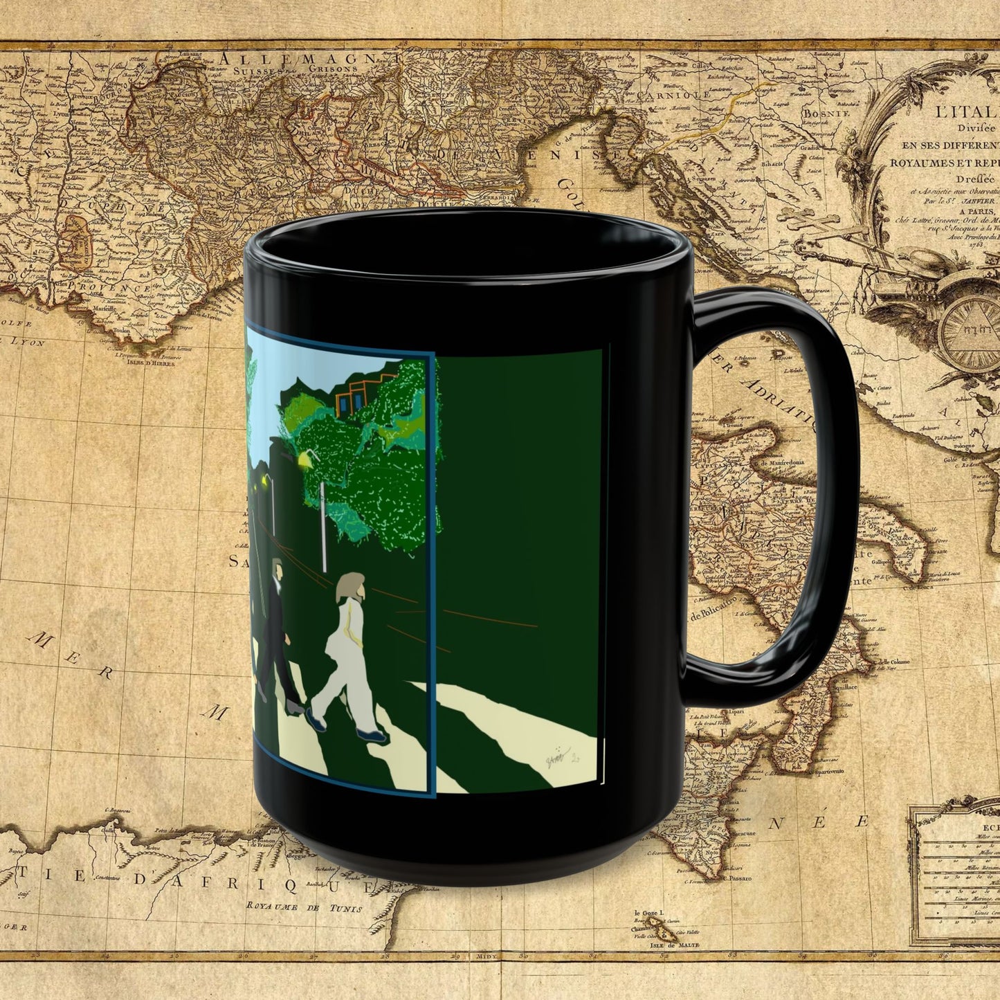 Musician Abbey Road Black Mug (11oz, 15oz)