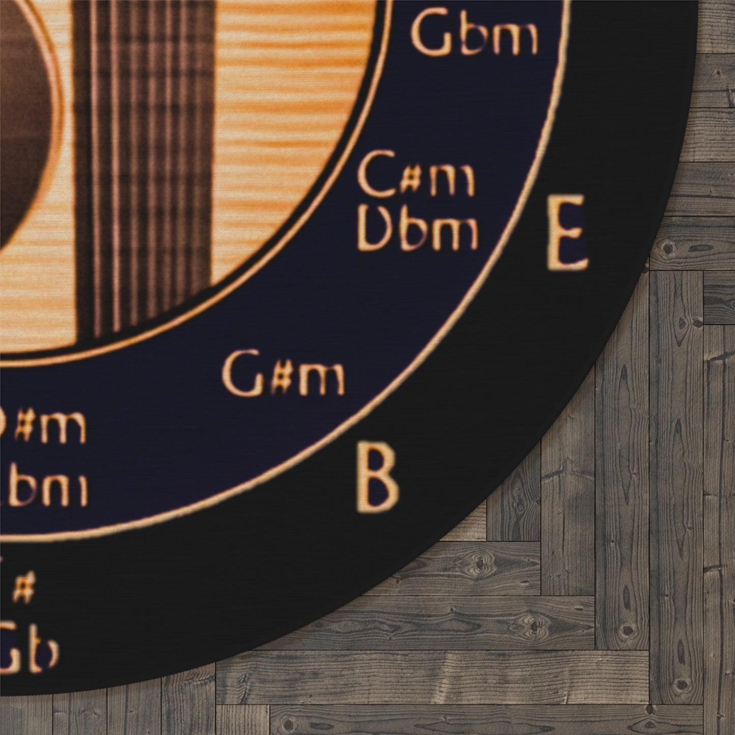 Musician Guitarist Round Rug - Circle of Fifths