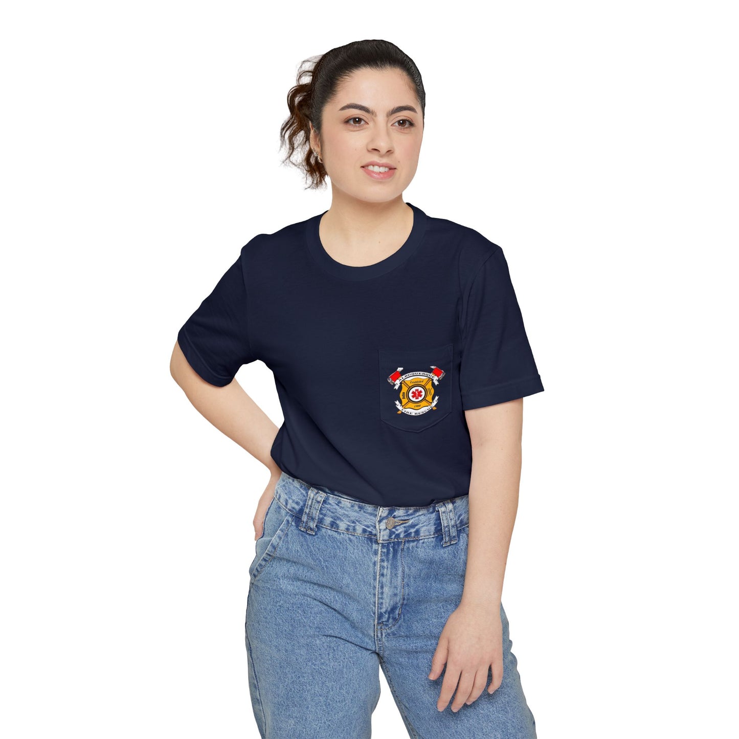 Albuquerque Fire Rescue [image on pocket only] Pocket T-shirt