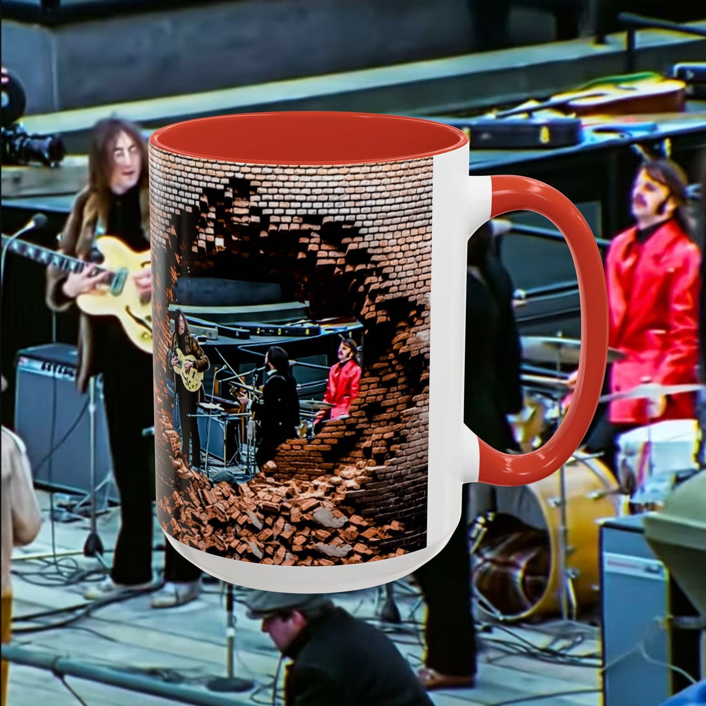 Musician Coffee Mug Beatles Rooftop
