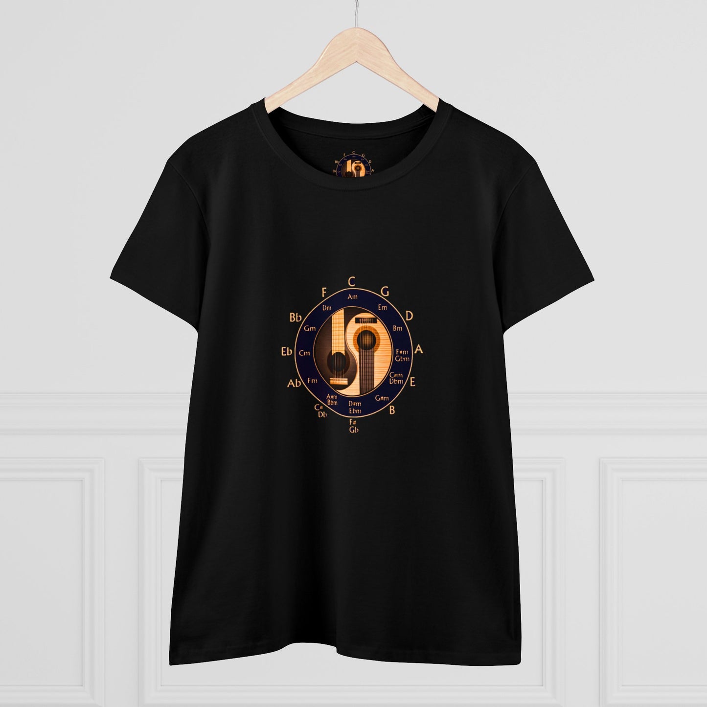 Musician Circle of Fifths contoured 100% cotton tee