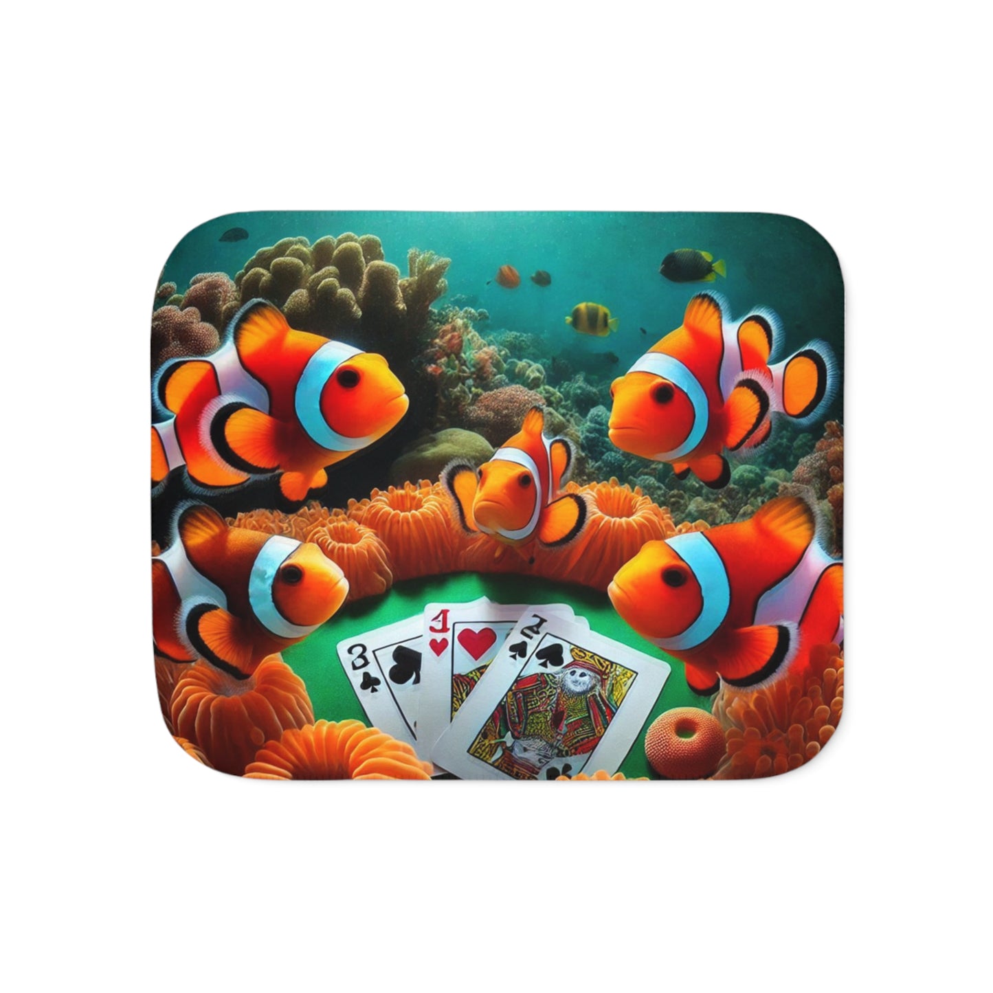 Clown Fish Style Sherpa Blanket,