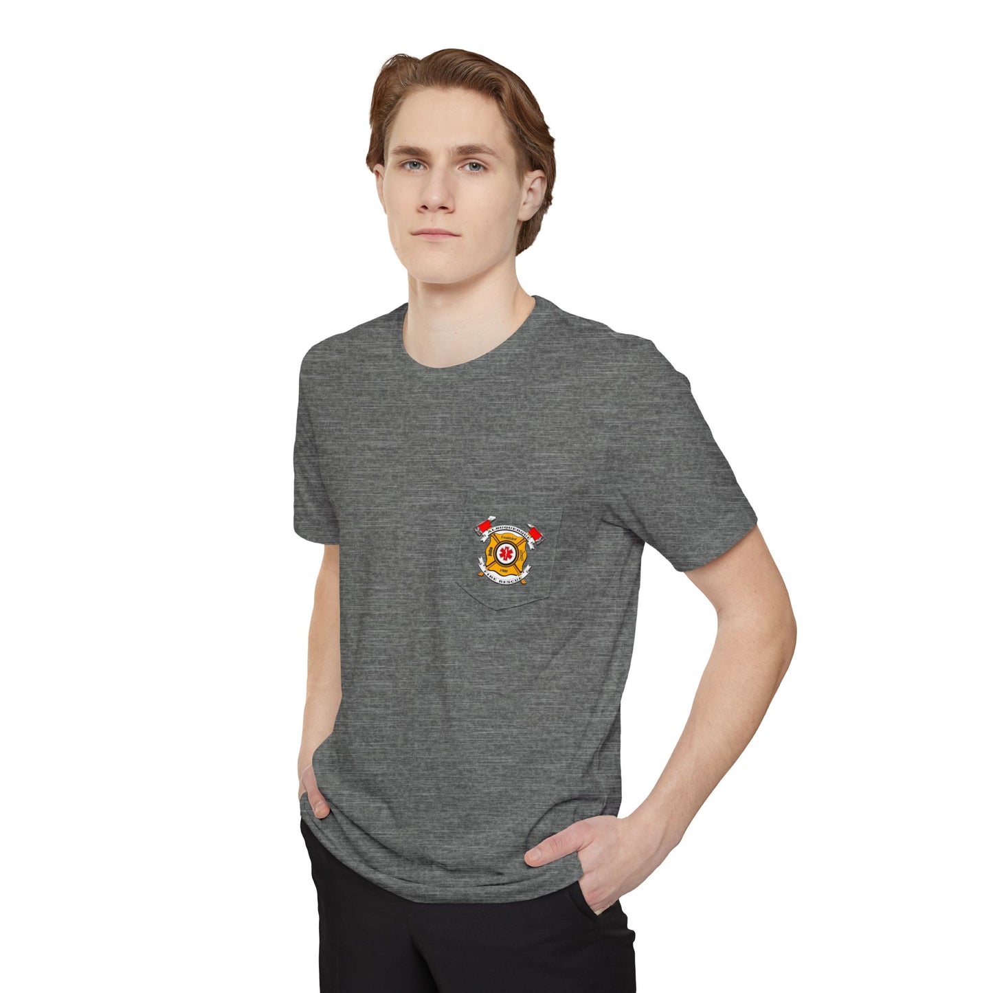 Albuquerque Fire Rescue [image on pocket only] Pocket T-shirt