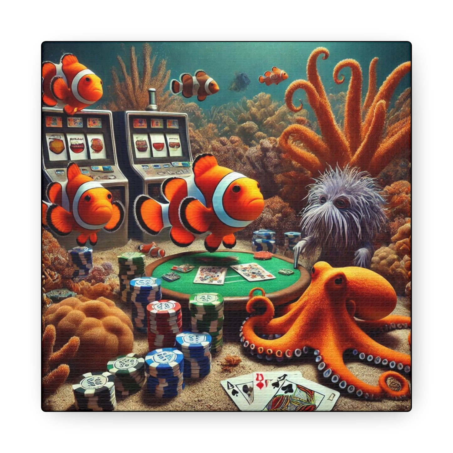 Clownfish Casino Canvas Wraps