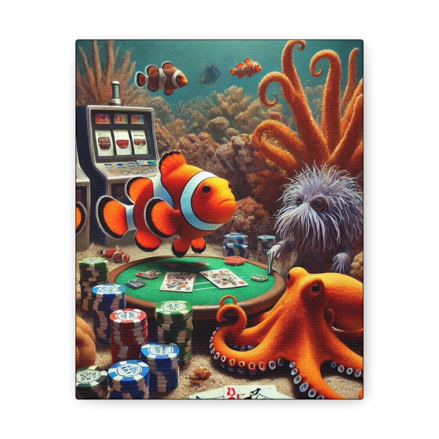 Clownfish Casino Canvas Wraps