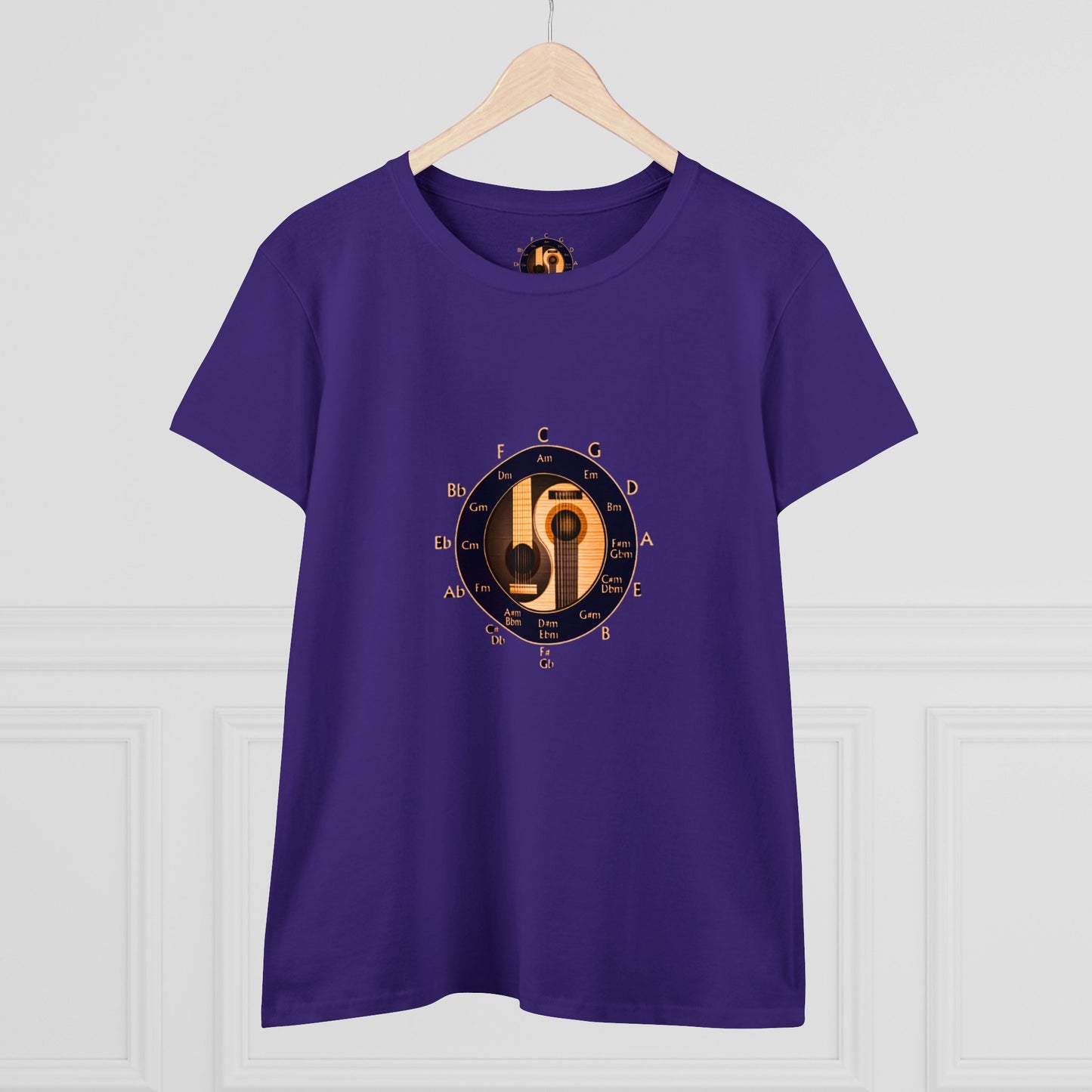 Musician Circle of Fifths contoured 100% cotton tee