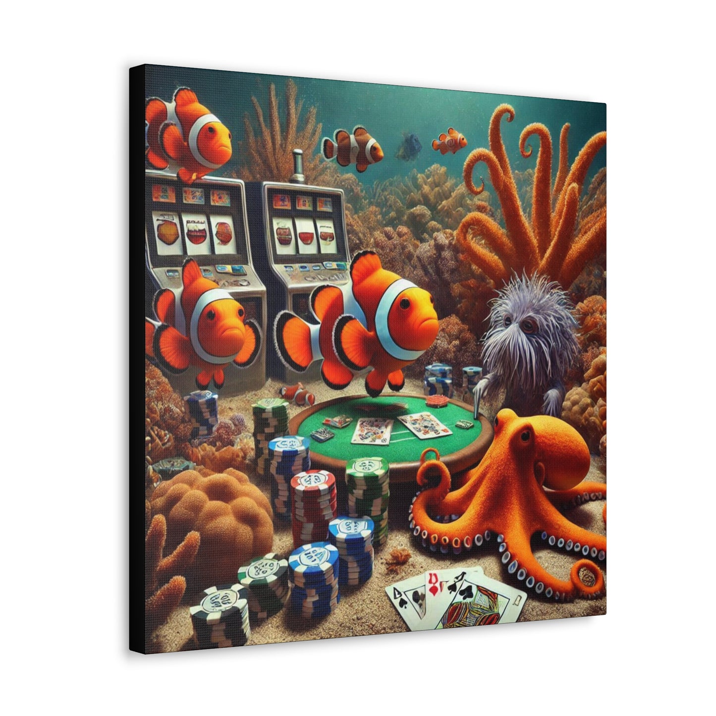 Clownfish Casino Canvas Wraps