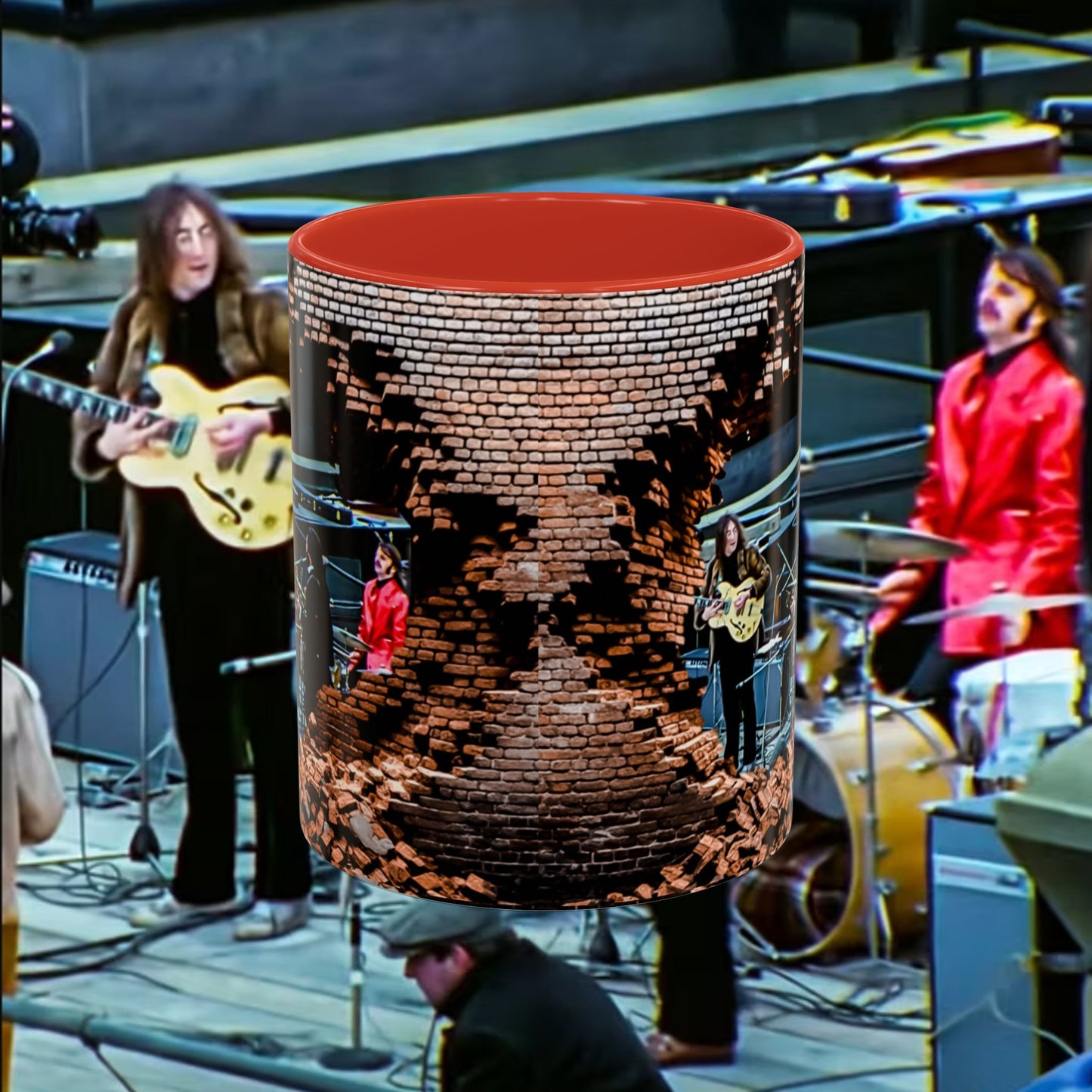 Musician Coffee Mug Beatles Rooftop