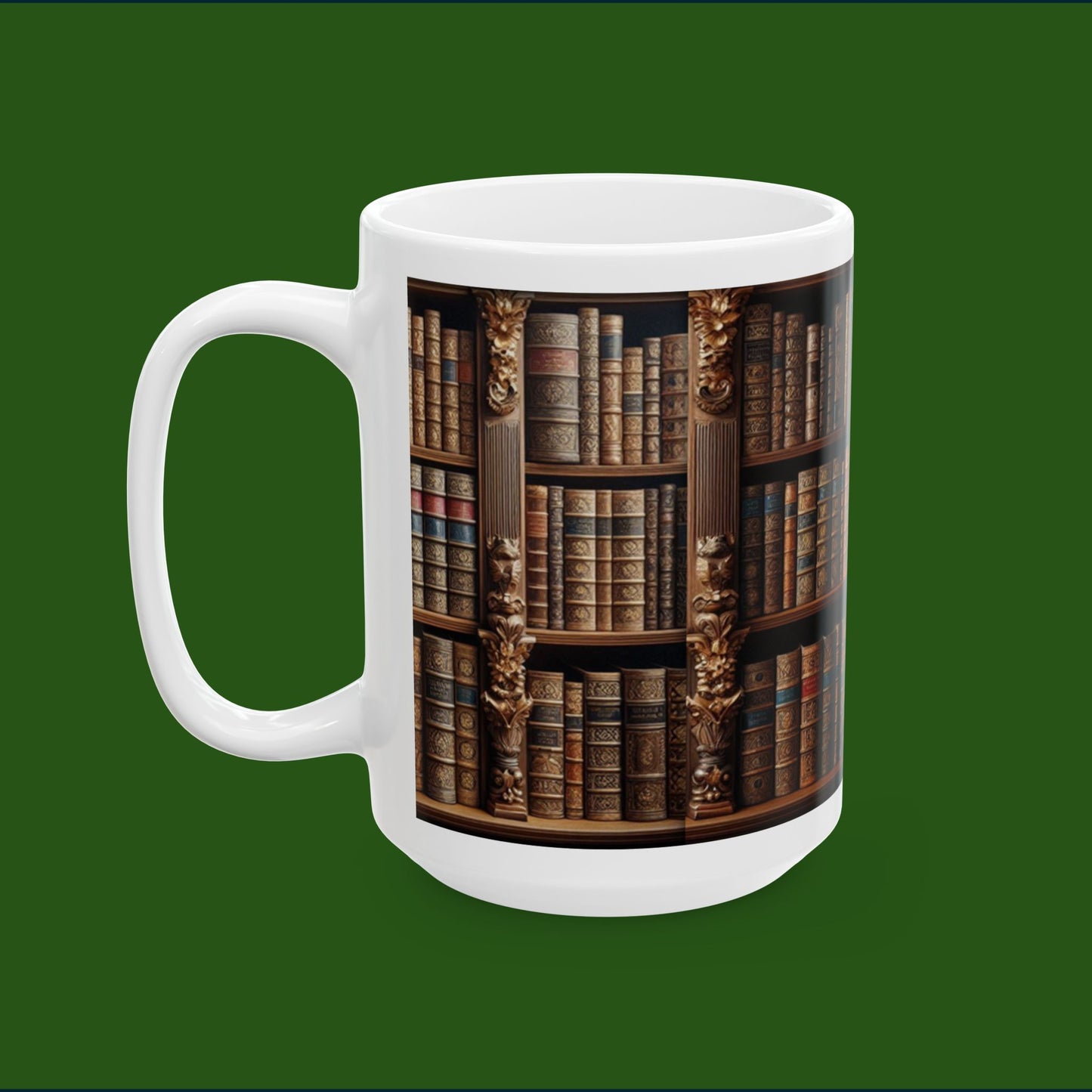 Bookworm Ceramic Mug, (11oz, 15oz)
