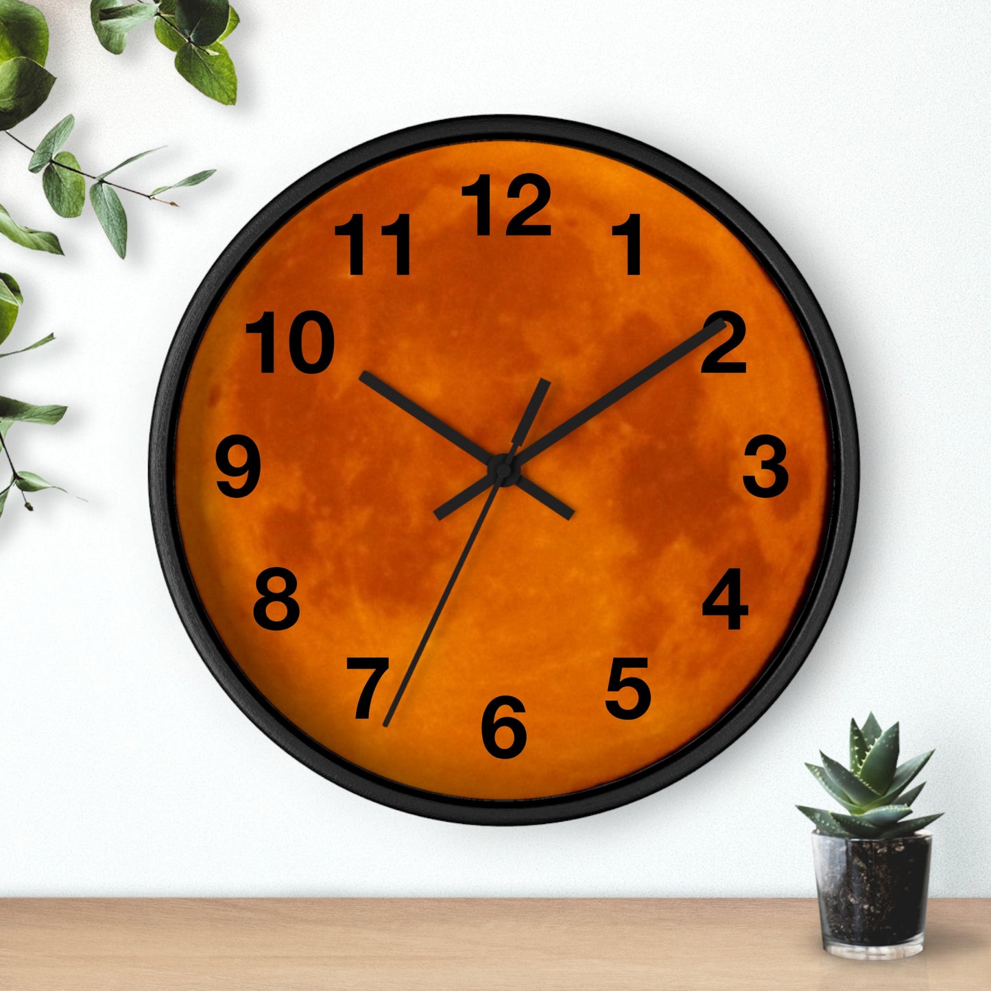 Clock: Full Blood Red Moon wall clock
